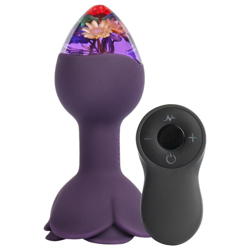 Posy - Garden Butt Plug Vibrator met afstandsbediening | Paars