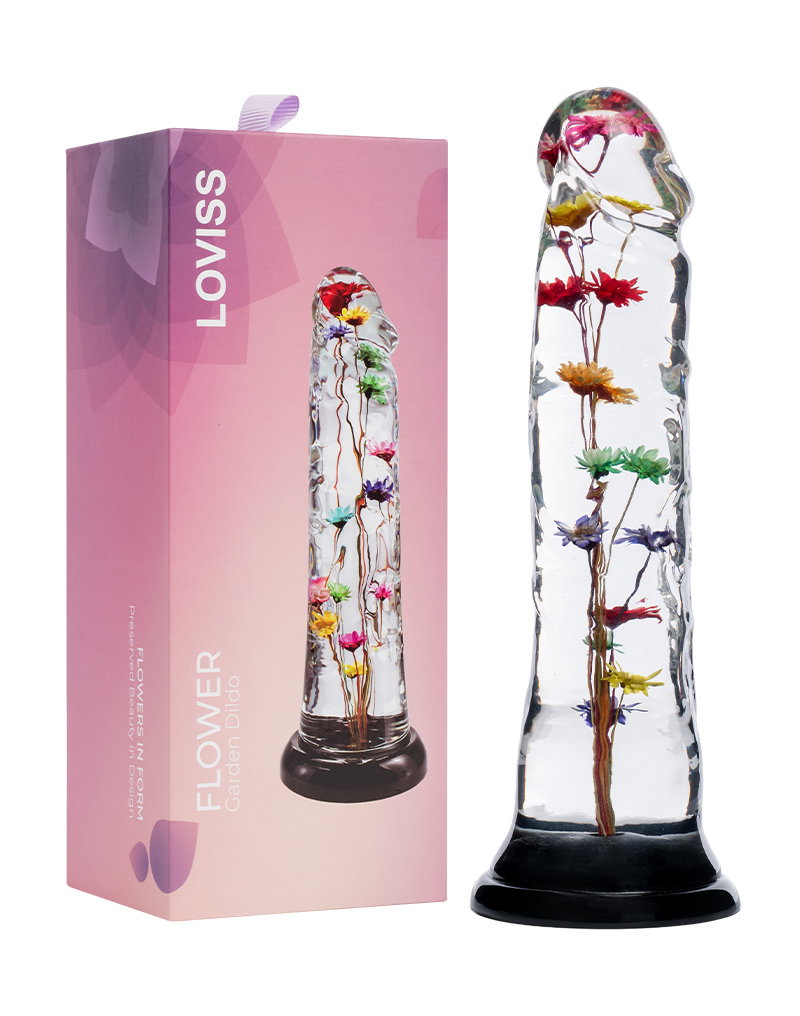 Helichrysum Garden Flower Dildo Texture | Transparant 18 cm
