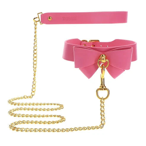 Malibu - Collar met Leash - roze