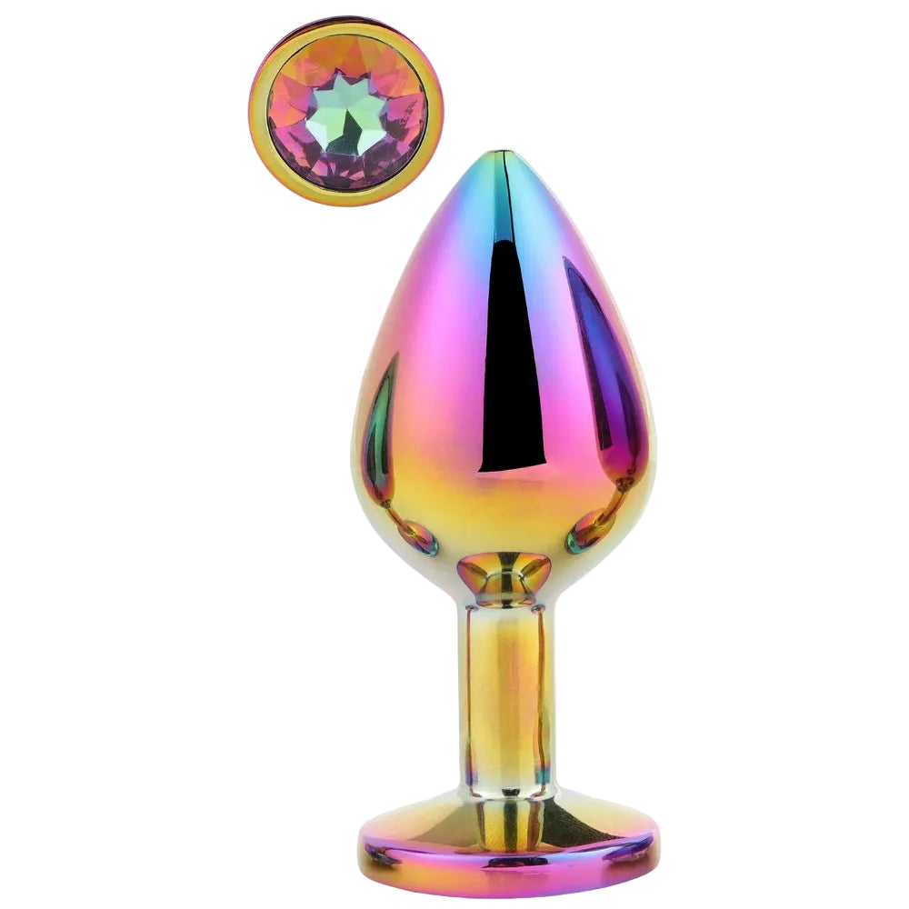Aluminium Butt Plug Multicolour - Medium