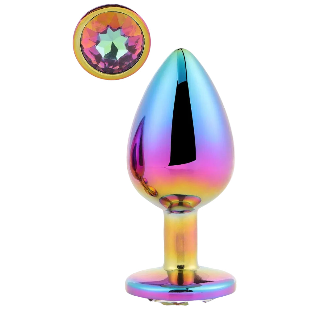 Aluminium Butt Plug Multicolour - Large