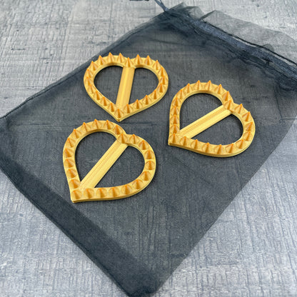 3 Shibari spikes voor touwbondage - hartvormig