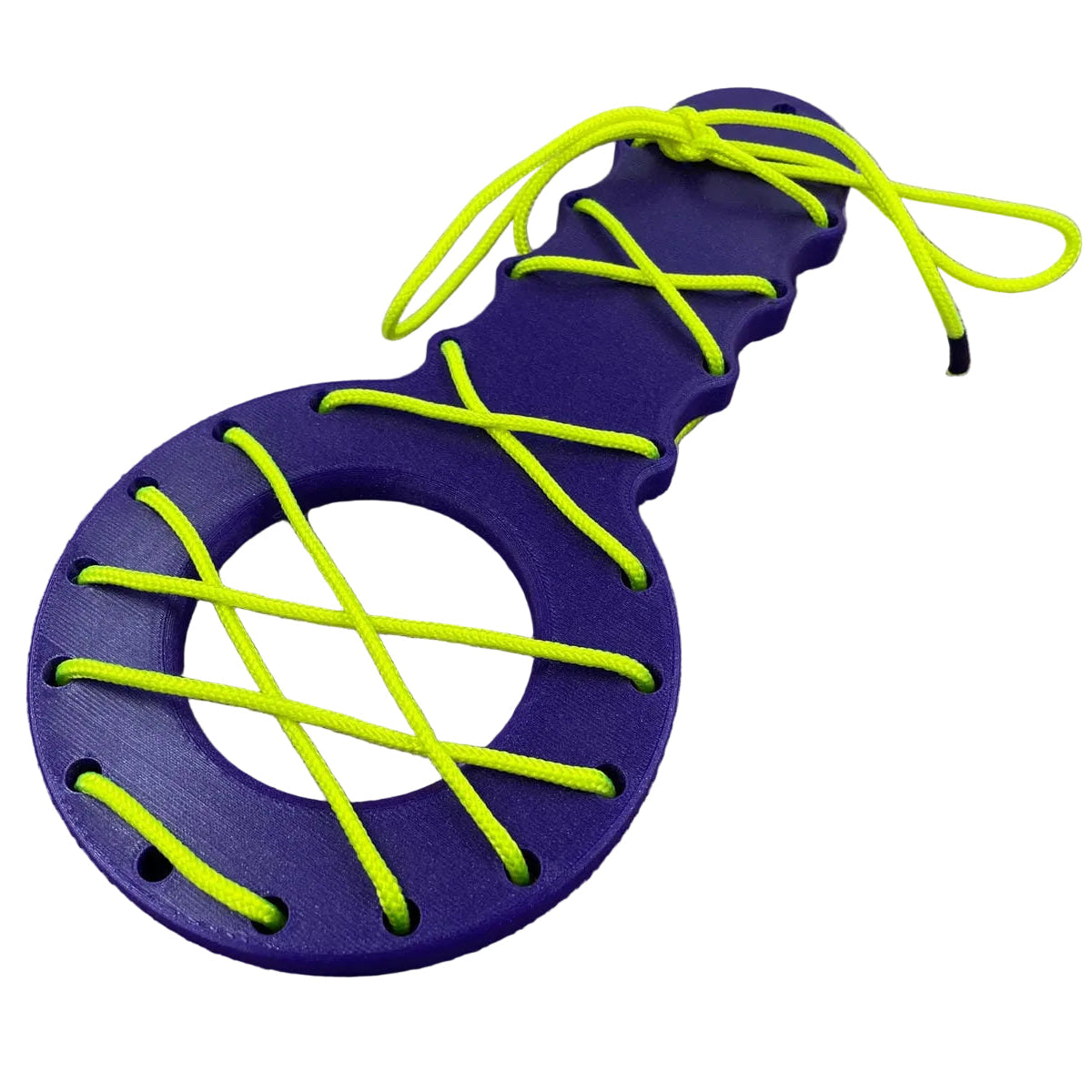 Een BDSM CBT plankje met geel touw