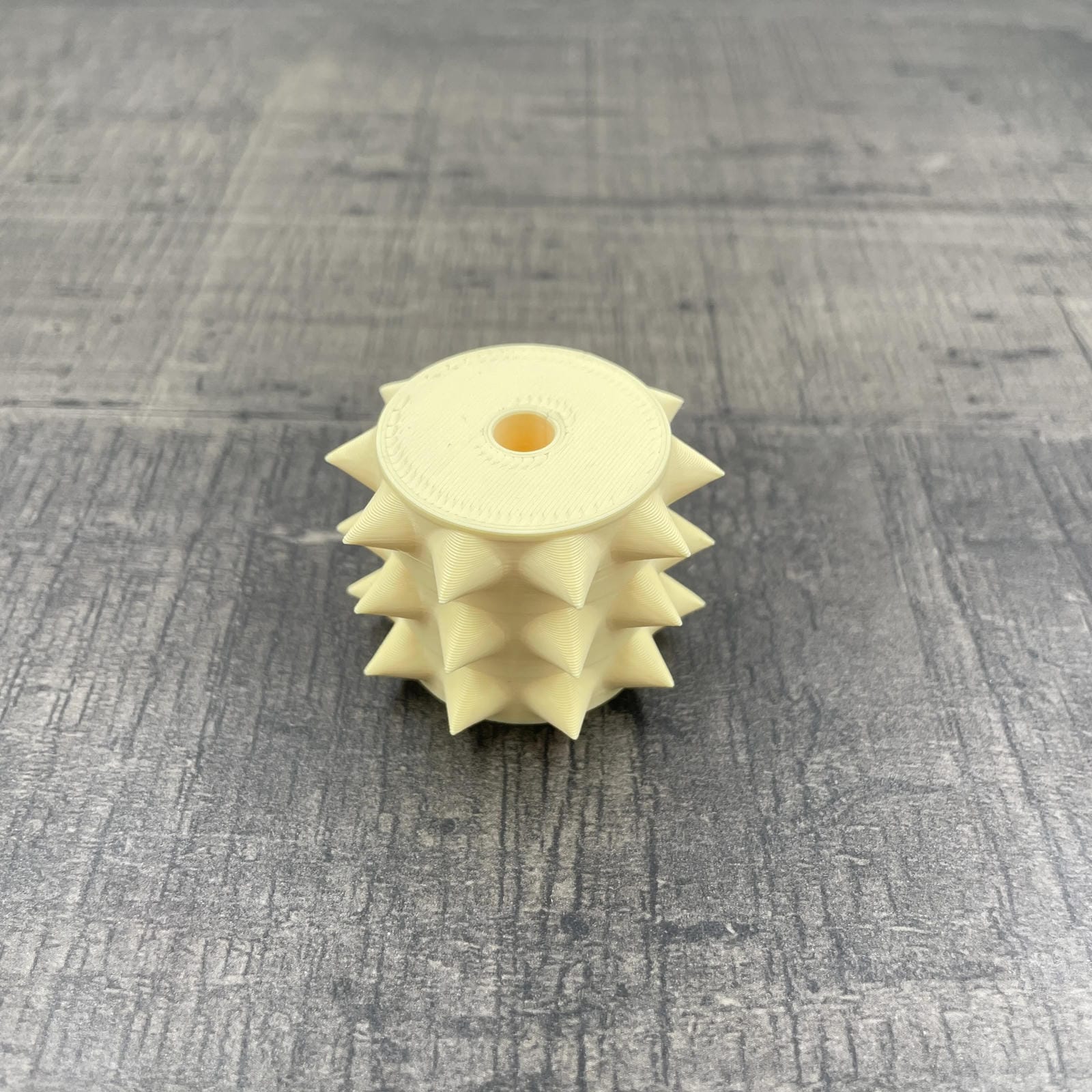 Een los rollertje voor een BDSM pinwheel in pastel-geel