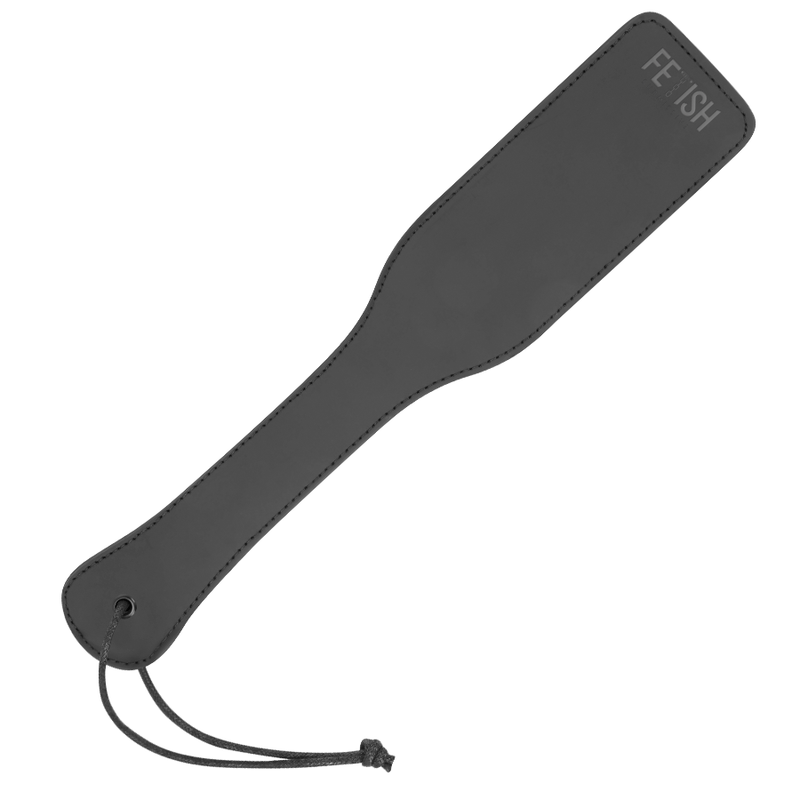 A vegan leather paddle for BDSM in black