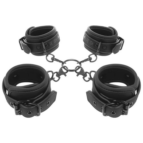Vegan lederen pols- en enkelboeien hogtie set